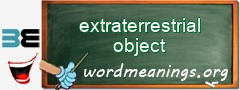 WordMeaning blackboard for extraterrestrial object